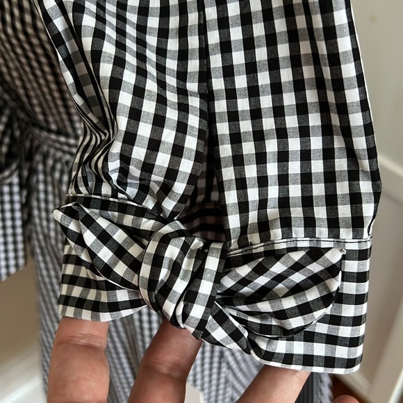 Calvin Klein Black and White Gingham Fit and Flare Dress with Fabric Belt - 12 - Picture 7 of 15